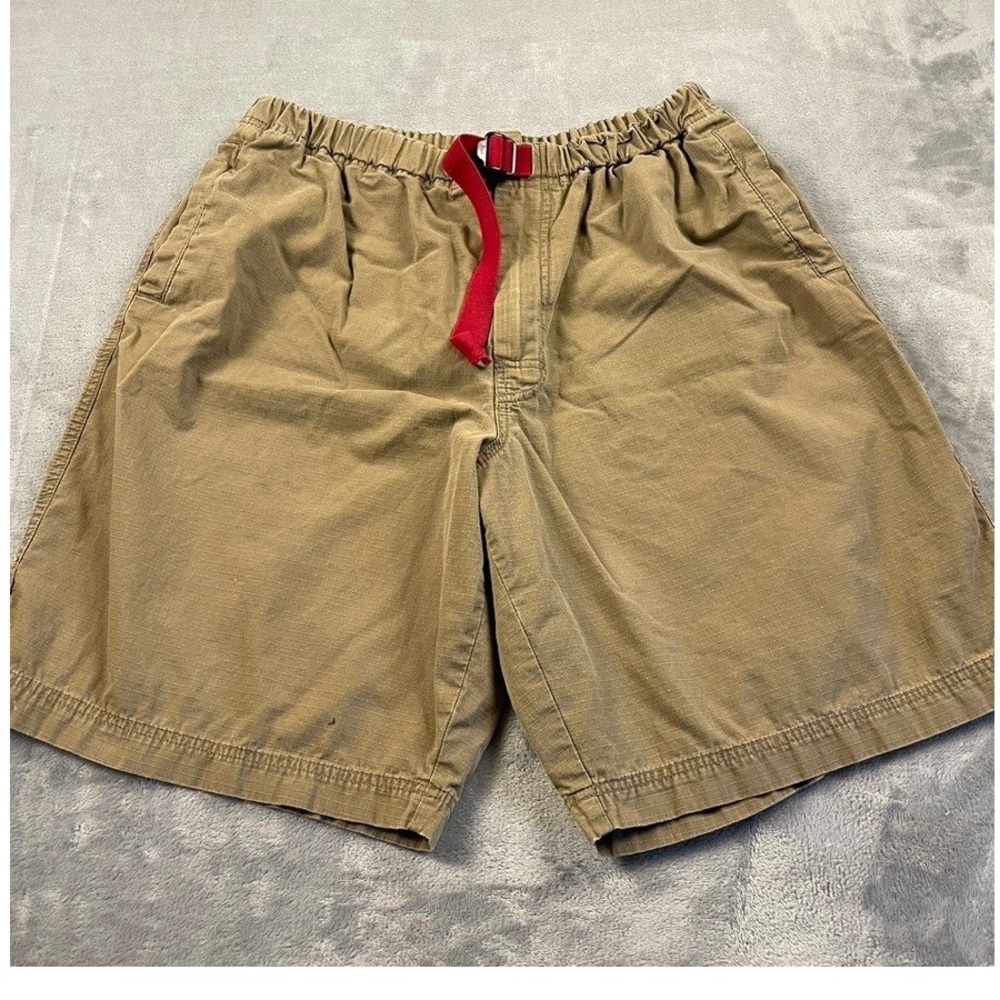 Gap Factory‎ Store Men's XL Ripstop Hiking Shorts Khaki Tan Built-in Belt Cotton
